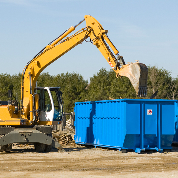 are there any restrictions on where a residential dumpster can be placed in Roff